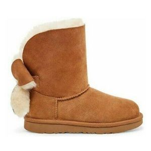 UGG Kids Classic Mini II Cuffed Bow Boot Chestnut